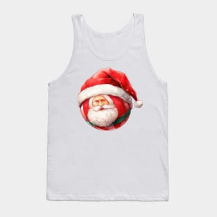 Christmas Volleyball in Santa Hat Tank Top